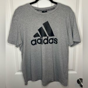 Adidas Shirt Men’s XL Extra Large Sports Like New Grey Black Tshirt